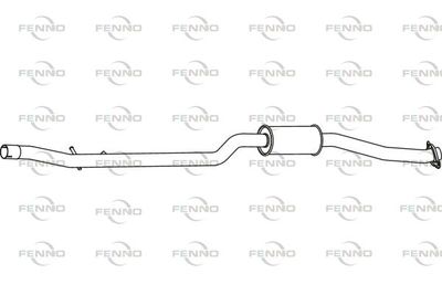 P3809 FENNO Средний глушитель выхлопных газов
