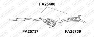 FA25737 VENEPORTE Средний глушитель выхлопных газов