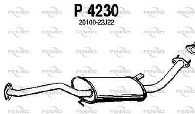 P4230 FENNO Средний глушитель выхлопных газов