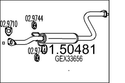 0150481 MTS Средний глушитель выхлопных газов