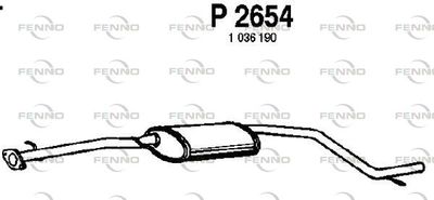 P2654 FENNO Средний глушитель выхлопных газов