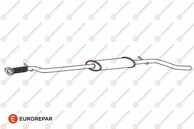 E12824C EUROREPAR Средний глушитель выхлопных газов