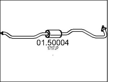 0150004 MTS Средний глушитель выхлопных газов