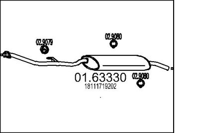 0163330 MTS Глушитель выхлопных газов конечный