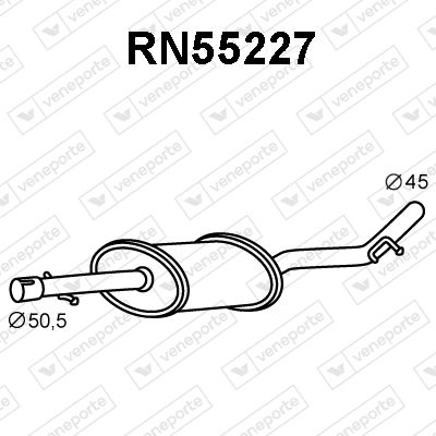 RN55227 VENEPORTE Предглушитель выхлопных газов