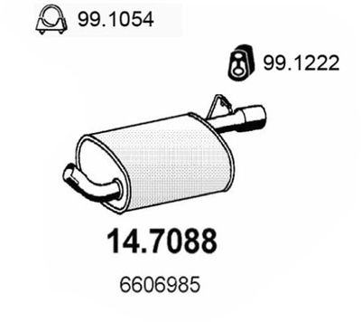 147088 ASSO Глушитель выхлопных газов конечный