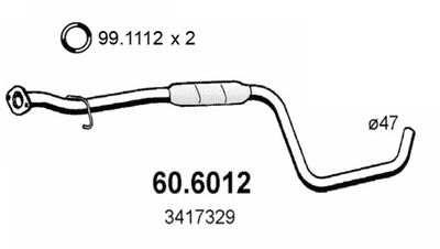 606012 ASSO Средний глушитель выхлопных газов