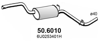 506010 ASSO Средний глушитель выхлопных газов