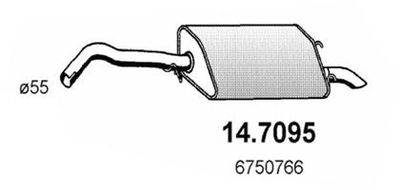 147095 ASSO Глушитель выхлопных газов конечный