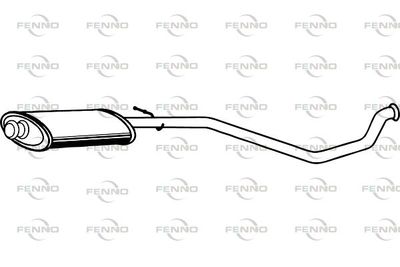 P4879 FENNO Средний глушитель выхлопных газов