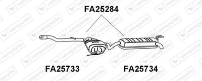 FA25734 VENEPORTE Глушитель выхлопных газов конечный