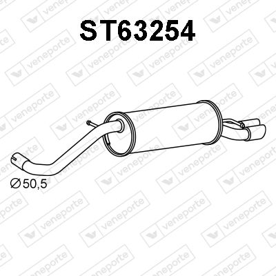 ST63254 VENEPORTE Глушитель выхлопных газов конечный