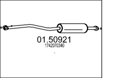 0150921 MTS Средний глушитель выхлопных газов