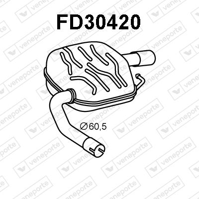 FD30420 VENEPORTE Глушитель выхлопных газов конечный