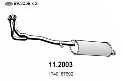 112003 ASSO Предглушитель выхлопных газов