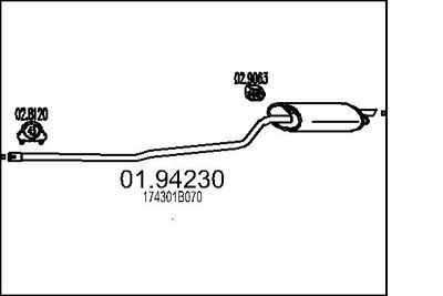 0194230 MTS Глушитель выхлопных газов конечный