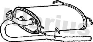 220681 KLARIUS Глушитель выхлопных газов конечный