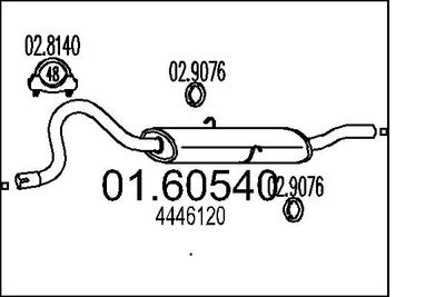 0160540 MTS Глушитель выхлопных газов конечный