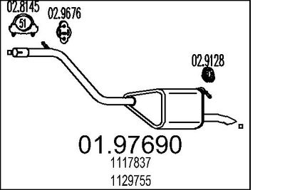 0197690 MTS Глушитель выхлопных газов конечный