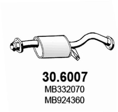 306007 ASSO Средний глушитель выхлопных газов