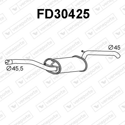 FD30425 VENEPORTE Глушитель выхлопных газов конечный