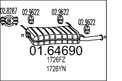 0164690 MTS Глушитель выхлопных газов конечный
