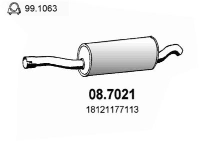 087021 ASSO Глушитель выхлопных газов конечный