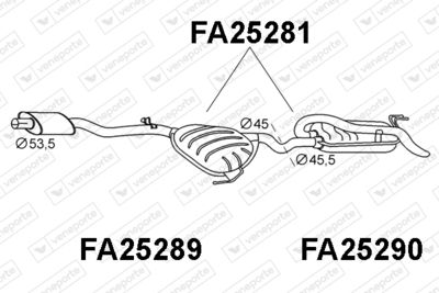 FA25281 VENEPORTE Глушитель выхлопных газов конечный