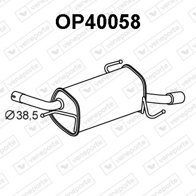 OP40058 VENEPORTE Глушитель выхлопных газов конечный