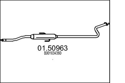 0150963 MTS Средний глушитель выхлопных газов