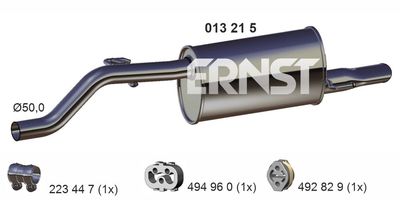 013215 ERNST Глушитель выхлопных газов конечный
