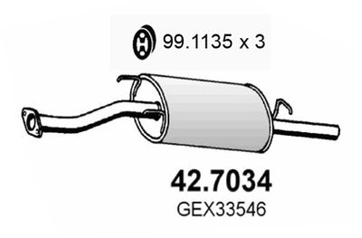 427034 ASSO Глушитель выхлопных газов конечный