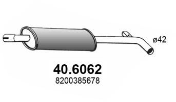 406062 ASSO Средний глушитель выхлопных газов