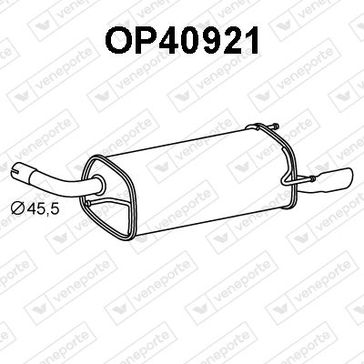 OP40921 VENEPORTE Глушитель выхлопных газов конечный