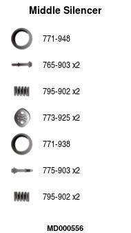 MD000556 FA1 Средний глушитель выхлопных газов