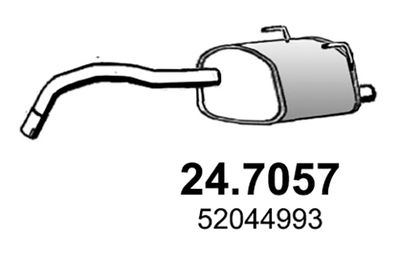 247057 ASSO Глушитель выхлопных газов конечный