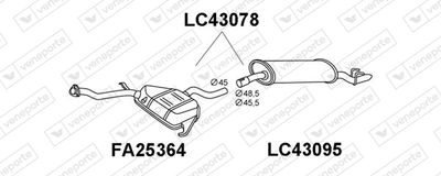 LC43078 VENEPORTE Глушитель выхлопных газов конечный