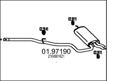 0197190 MTS Глушитель выхлопных газов конечный