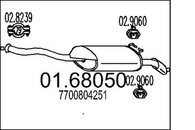 0168050 MTS Глушитель выхлопных газов конечный