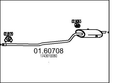 0160708 MTS Глушитель выхлопных газов конечный