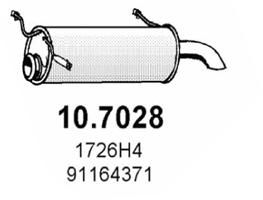 107028 ASSO Глушитель выхлопных газов конечный