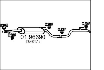 0196690 MTS Глушитель выхлопных газов конечный