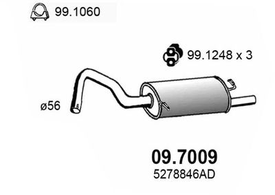097009 ASSO Глушитель выхлопных газов конечный