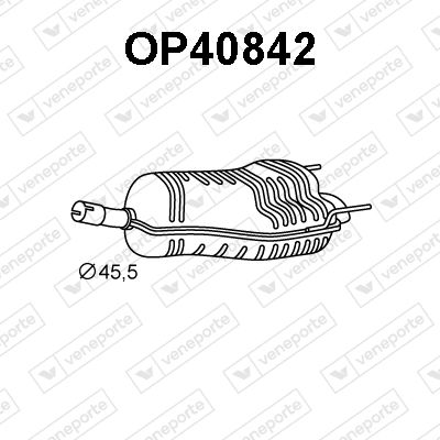 OP40842 VENEPORTE Глушитель выхлопных газов конечный