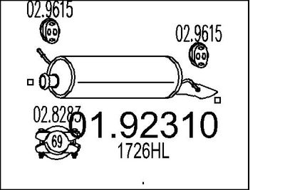 0192310 MTS Глушитель выхлопных газов конечный