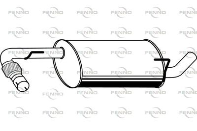 P4106 FENNO Средний глушитель выхлопных газов