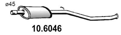106046 ASSO Средний глушитель выхлопных газов