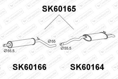 SK60165 VENEPORTE Глушитель выхлопных газов конечный