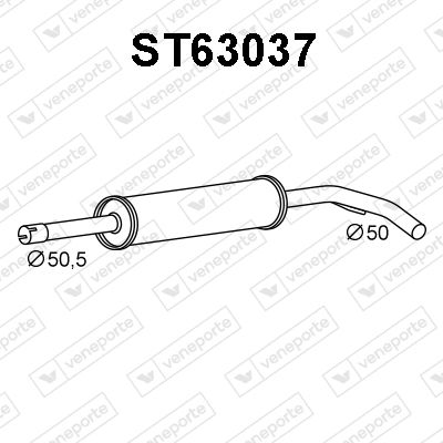 ST63037 VENEPORTE Средний глушитель выхлопных газов