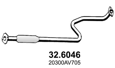 326046 ASSO Средний глушитель выхлопных газов